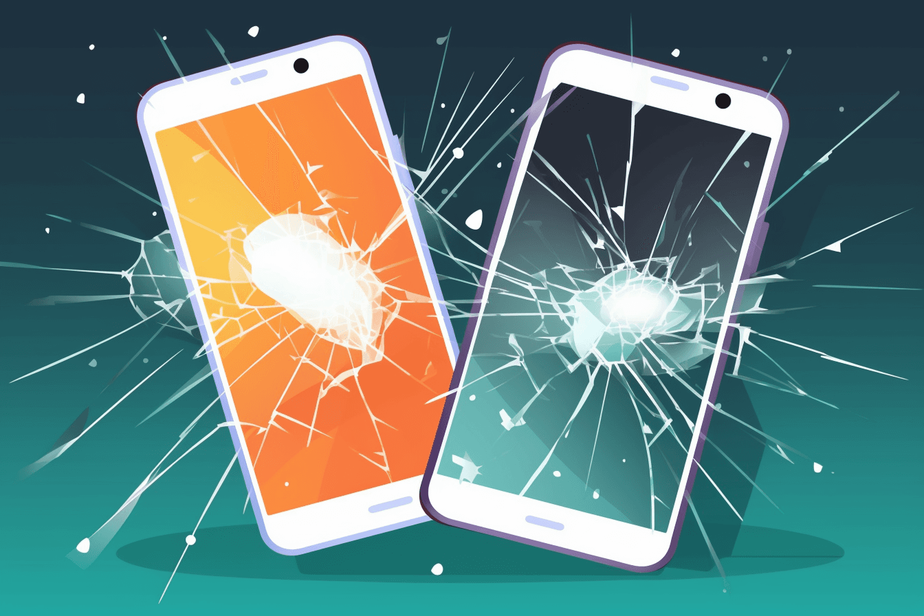 How do you tell the difference between a broken display and a broken glass?